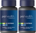 ProHealth 2-pack vitamine D3 Extreme (50.000 IE, 24 capsules elk) Helpt Boost en ondersteuning gezonde botten en het immuunsysteem Glutenvrij