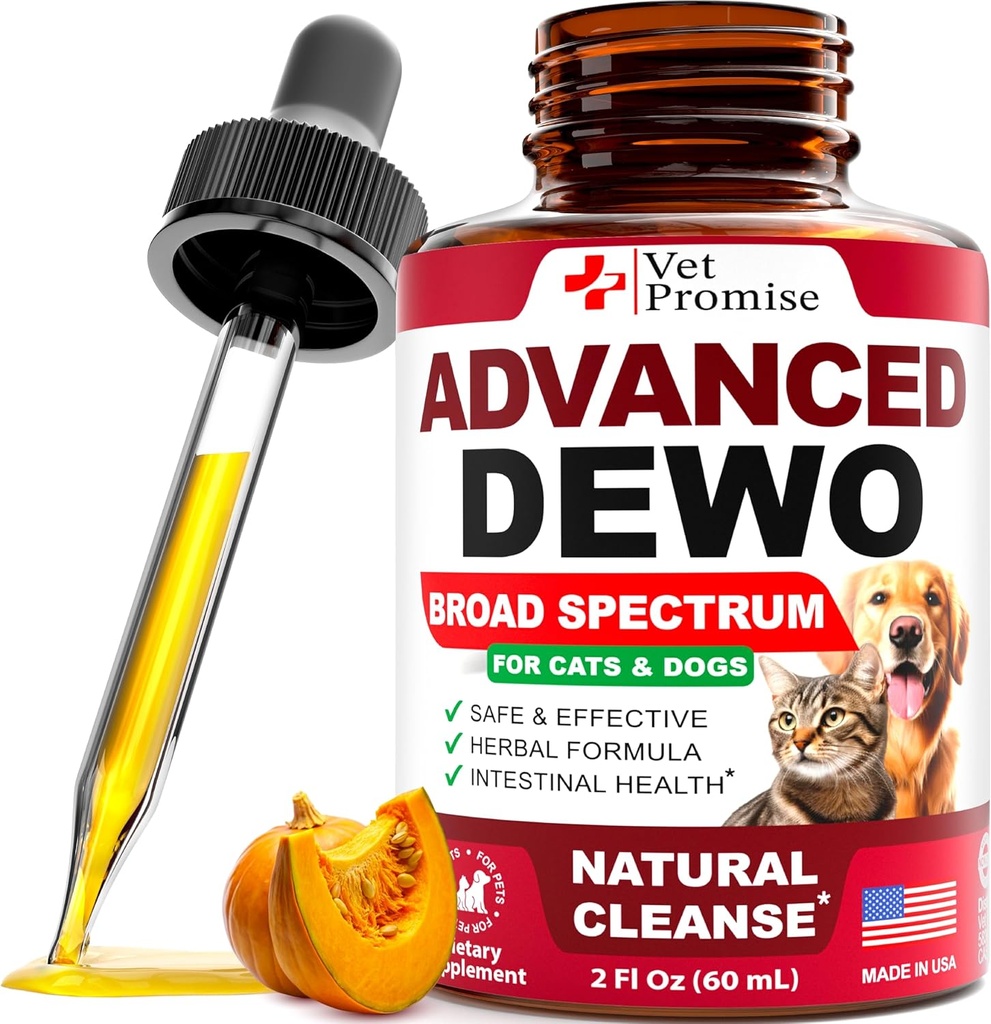 Natural Cat & Hond Intestinal Defense - Herbal Broad Spectrum Cleanser - Helpt verwijderen Parasieten & toxines - Liquid Medication Supplement voor Puppies & kittens 