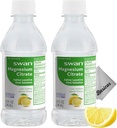 BASIOS 2Pack Zwaan Citroen Magnesium Citrate Oral Solution 10 oz- Laxative Supplement voor constipatie Relief, Regularity - Bonus Microfiber Cloth