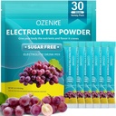 Hydration Packets Sugar Free, Electrolyte Drink Mix Portable Hydration Packets voor snelle hydratatie, druivensmaak, 30 sticks