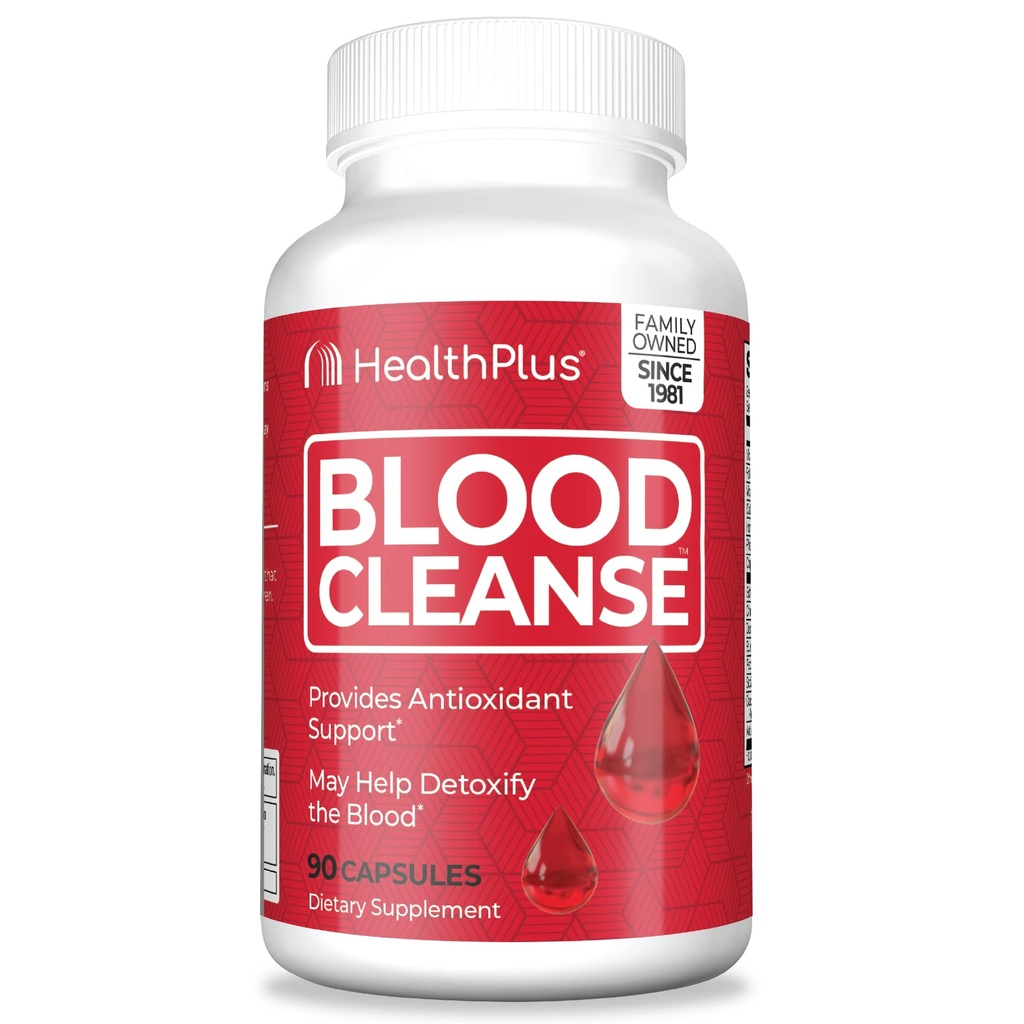 Gezondheid Plus bloedreiniging - Dieetsupplement - Glutenvrij, natuurlijke plantaardige ingrediënten (90 capsules, 45 porties)