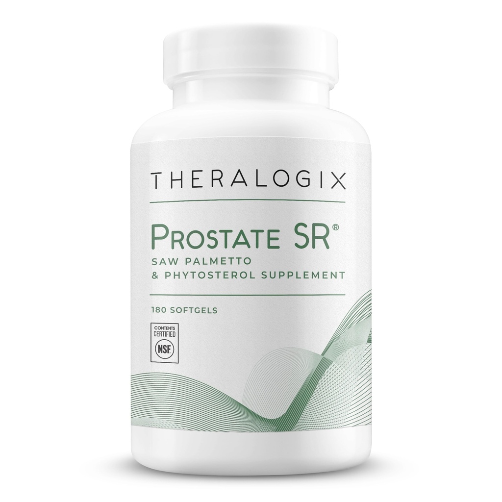 Theralogix Prostate SR Saw Palmetto & Beta-Sitosterol Supplement - Ondersteunt gezonde urinetrekfunctie bij mannen* - 90-dagen aanbod - NSF gecertificeerd - 180 Softgels