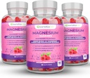 Magnesium Gummies 3 Packs Essentialife 100mg Per portie - Blend of Magnesium Citraat & Magnesium Glycinate - Ondersteunt spijsvertering - Kalm blijven en wakker worden Energiek met Magnesium Supplementen voor slaap