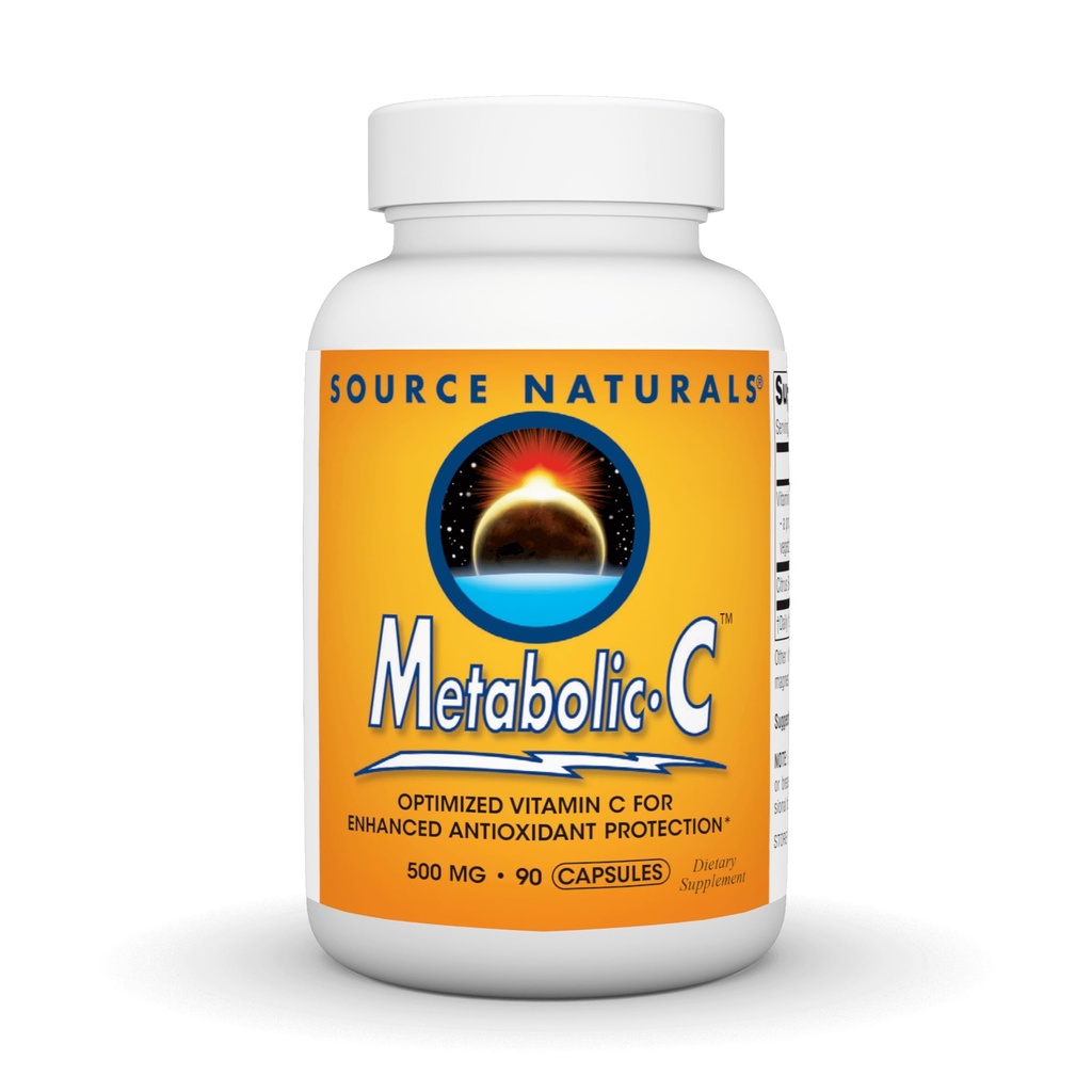 Bron Natuurlijken Metabole C, Geoptimaliseerde Vitamine C voor Verbeterde Antioxidantbescherming*, 500 mg - 90 Capsules