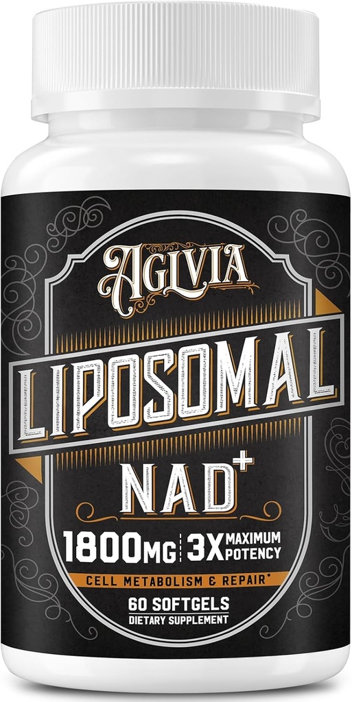 1800 MG Liposomal NAD Supplement, NAD+ Supplement Vergelijkbaar met Nicotinamide Riboside, 98% Pure NAD Plus Supplement voor energie Booster & Cellular Repair voor mannen & vrouwen, Non-GMO, 60 Softgels