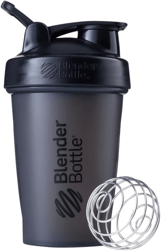 BlenderBattle Classic Shaker Bottle Perfect voor eiwitshakes en pre-workout, 20-ounce, zwart