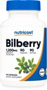 Nutricost Bilberry Capsules 1200mg Equivalent (90 Vegetarische Capsules) - Glutenvrij en niet-GMO