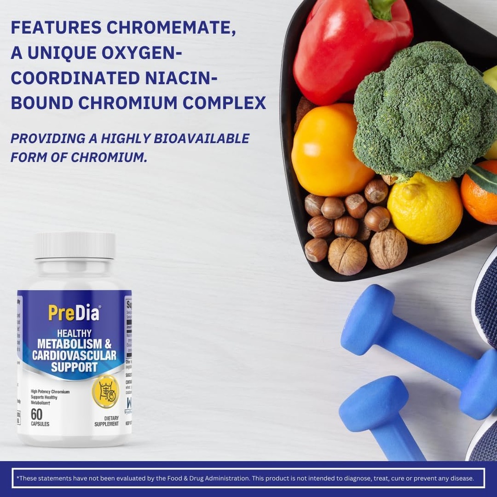 PreDia - gezonde stofwisseling en cardiovasculaire ondersteuning Gezondheid - (Chromium 200mcg)