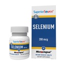 Superior Bron Selenium 200 mcg - Immune Health Support Supplement - Selenomethionine Tablets Hulp Schildklier Gland Functie - Supplement Ondersteunt Recycling van vitamine E - 60 Instant Solution Tablets