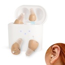 BEVI Hoorhulpen voor volwassenen Senioren met Oplaadcase, OTC-hoorhulpen oplaadbaar voor volwassenen Senioren oplaadbaar met Noise Cancelling, Onzichtbare Hoorhulp Beige,1 Paar