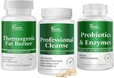 DR VITAMINE OPLOSSINGEN Thermogenic Fat Burner & Professional Detox Cleanse Bundle - 15 dagen reiniging voor gewichtsmanagement, Gut Health en Bloating Relief - 240 Caps