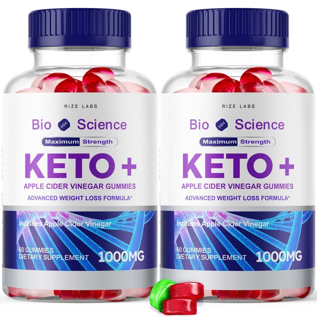 rize labs - Bio Science Keto Plus Gummies voor gewichtsverlies, extra sterkte, geavanceerde formule Inclusief Apple Cider Vinegar Gummies (120 Gummies) (pakket van 2)