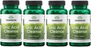 Swanson Uric Acid Cleanse - Natural Supplement Promoting Nierondersteuning - Kenmerken van een krachtige combinatie van 7 kruiden - (60 Veggie Capsules) 4 Pack