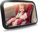Shynerk Baby Car Mirror, Safety Car Seat Mirror for Rear Facing Infant with Wide Crystal Clear View, Shatterproof, 360° Rotation, Crash Tested and Certified
