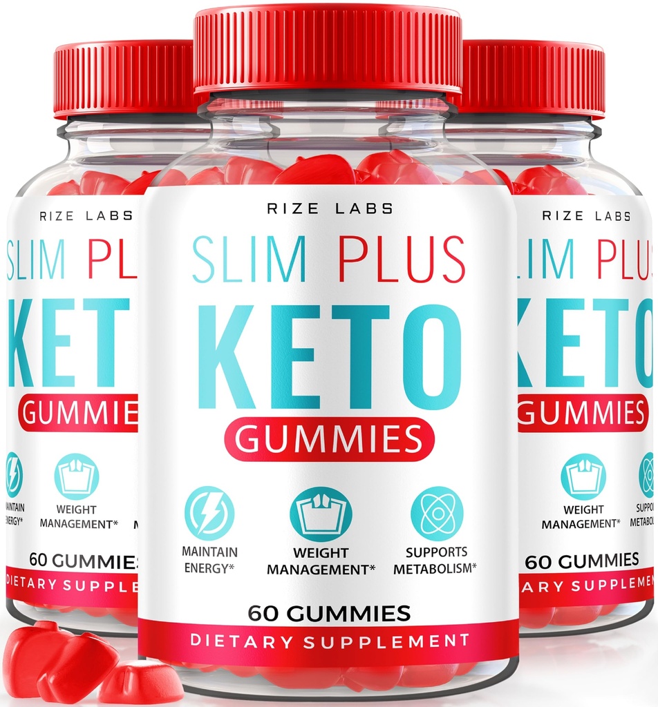 Slim Plus Keto ACV Gummies for Advanced Weight Loss, All Natural Apple Cider Vinegar Supplement (180 Gummies)