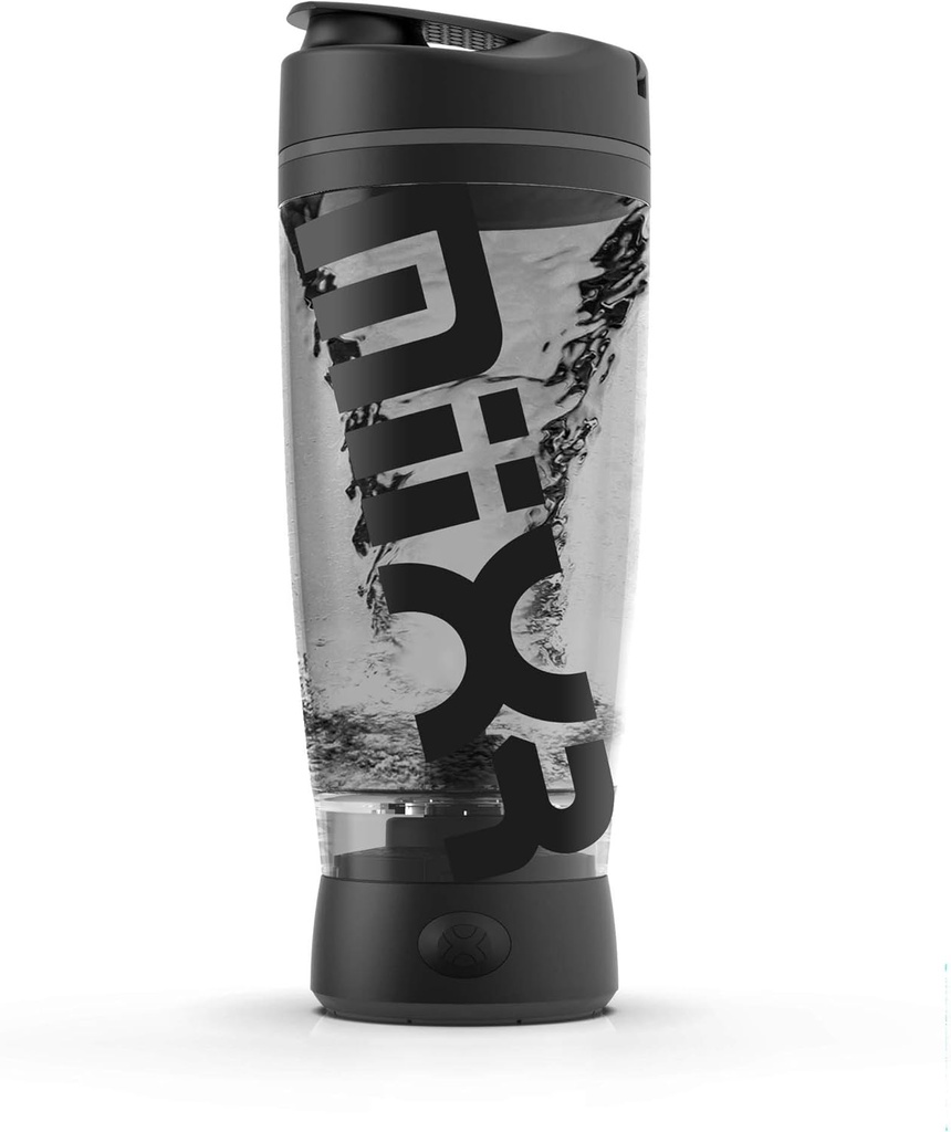 Promixx Original Shaker Bottle (MiiXR Edition) - Batterij aangedreven voor Smooth Protein Shakes - BPA Free, 20oz Cup (Black/Gray)