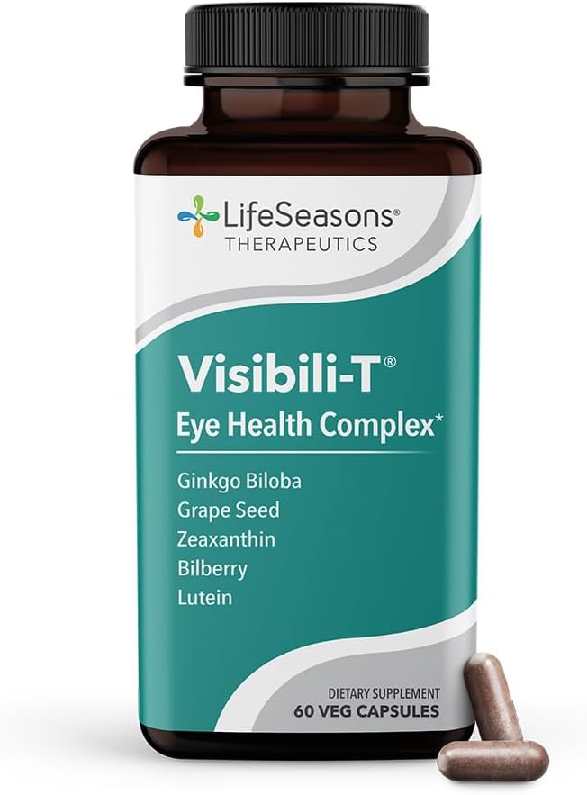 LifeSeasons Visibili-T met Bone Densi-T - Eye Health & Vision Support Supplement - Lutein, Chroom, Wortelwortel, bosbes, Ginkgo Biloba, Grape Seed Extract, Lycopeen, Vitamine A& more - 120 Capsules