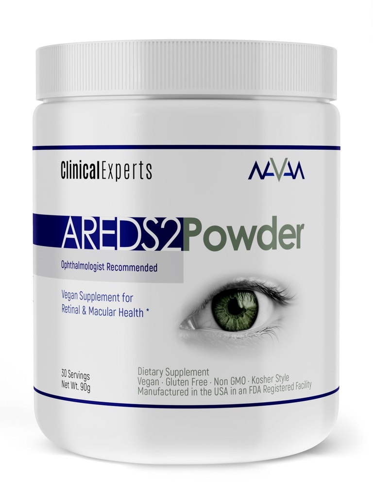Navan AREDS 2 Powder for They Who Can't Consume Tablets or Softgels - Eye Vitamins & Minerals - Lens Clarity & Retina Health by Clinical Experts, Lutein, Zeaxanthine & Zink Kosher Style, 30 Servers