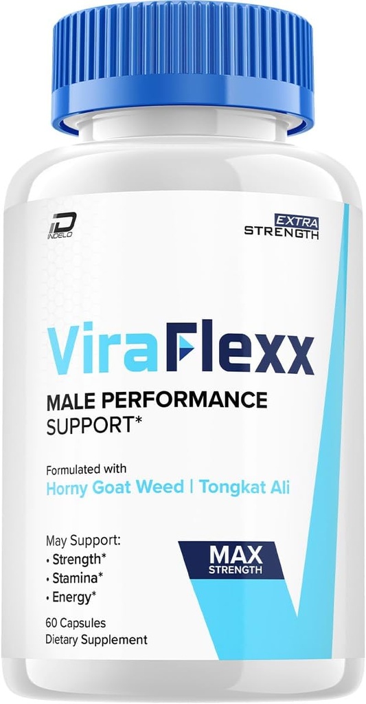 ViraFlexx Capsules Supplement, Vira Flexx Advanced Men Wellness Support, Official ViraFlex Maximum Strength Energy Performance, Vira Flex Premium Dietary Formula Reviews (60 Capsules)