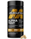 MuscleTech Testosterone Booster for Men, AlphaTest - T-Boost Mens Supplement with Tribulus Terrestris & Boron - Daily Male Gym Workout Supplements for Muscle Growth, Stamina & Energy - 120 Pills