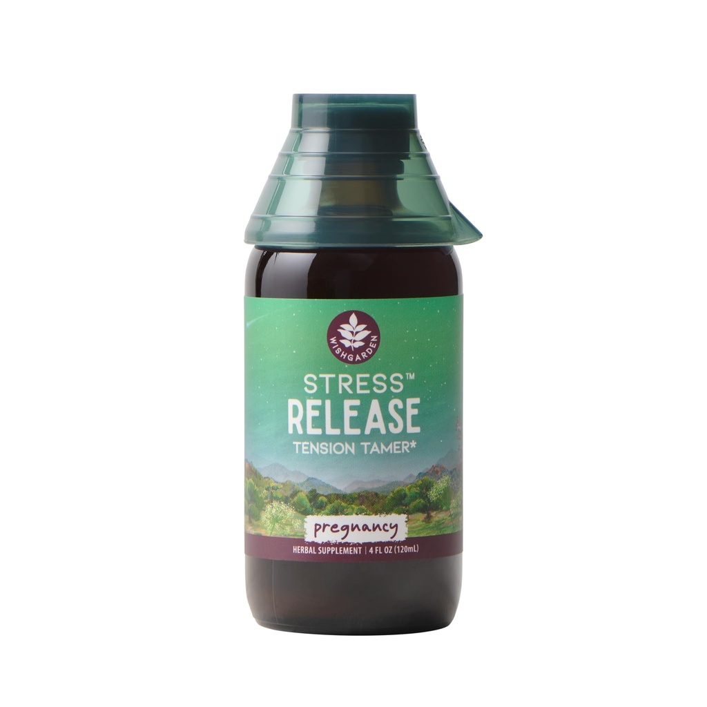 WishGarden Herbs Stress Release voor de zwangerschap - natuurlijke kruiden Stress Relief Supplement met citroenbalsem & kamille, Adrenale ondersteuning voor zwangerschap en postpartum bevordert ontspanning en rust, 4oz