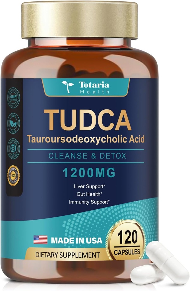 Totaria TUCCA Bile Salts Lever Support Supplement 1200mg, 120 Capsules, 1200mg per portie, lever en galblaas Ondersteuning Supplement, Premium kwaliteit