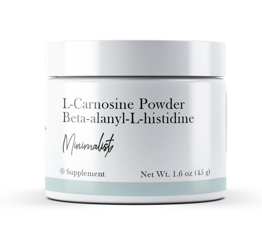 Minimalistisch L-Carnosinepoeder (1.6 oz) Geen Additieven of Fillers, Dieetsupplement, Beta-alanyl-L-histidine