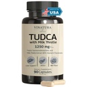 VINATURA TUDCA Milk Thistle 1250mg - Tudca Supplement, Tudca Bile Salts, Liver Support, Gallbladder Supplements *USA Made and Tested* Bile Salts Supplement - 90 Capsules