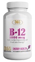 365 Gezondheid door HealthLIFE Vitamine B12 1000mcg Tablets, Ondersteuning Energieconversie, Dieetsupplement voor Energie Metabolisme Ondersteuning, 365 dagen Levering