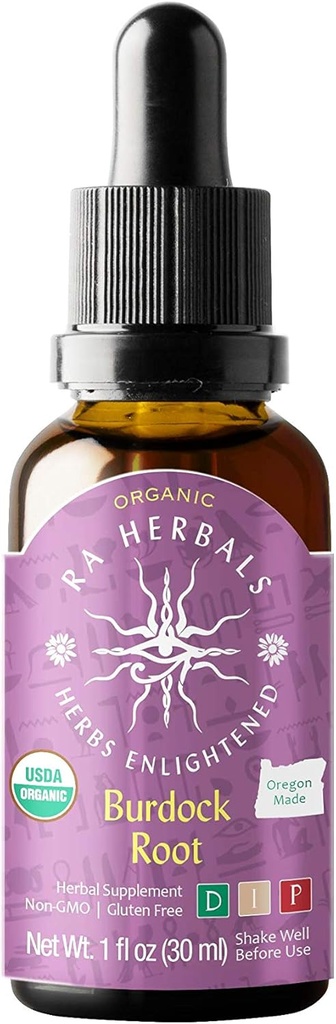 Ra Kruiden Biologische Burdock Root Liquid Extract - Detox Support - 1 fl oz