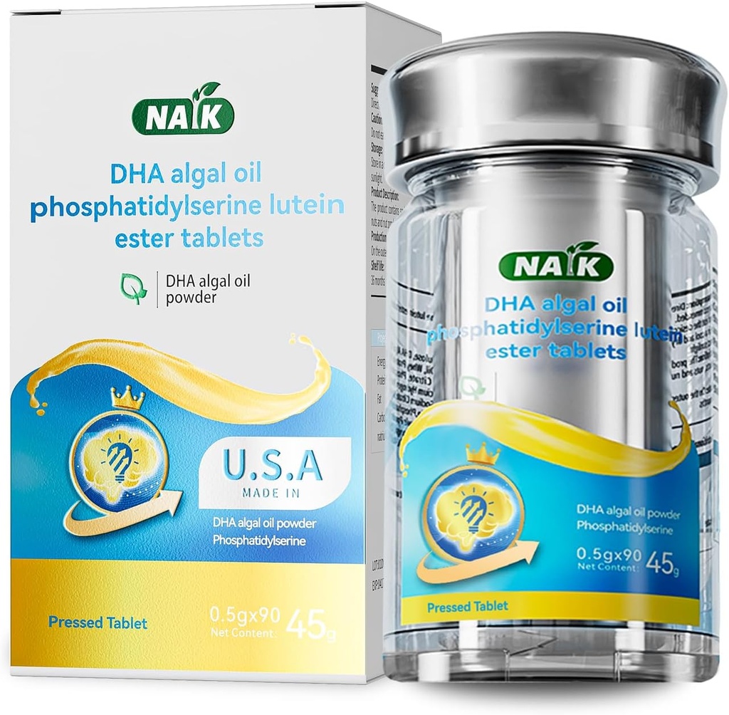 NAIK United States DHA algal Oil nervonic Acid phosphatidylserine tonifies Brain Improves Memory Omega-3 Brain Gold Student Teen Adult high School Student Child Study exam