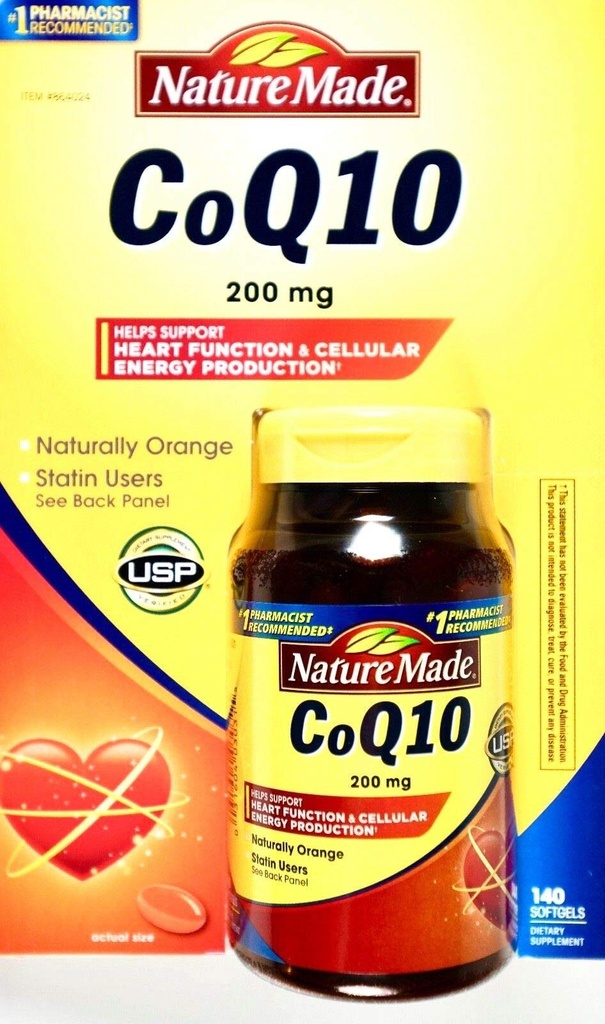 Natuur gemaakt Coq10 200 Mg, natuurlijk oranje, Value Size,140 Graaf Softgels