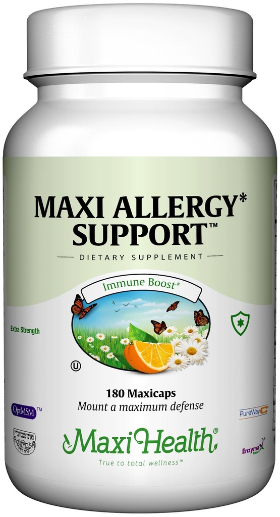 Maxi Health Allergie Ondersteuning Vitamine C met MSM Sinus & Nasal Health, 180 Tel.