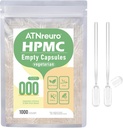 000 Lege Vegan Capsules met 2 Micro Lepels - 1000 Graaf Lege Vegetarische Capsules - Lege Pill Capsules voor Powders Supplementen