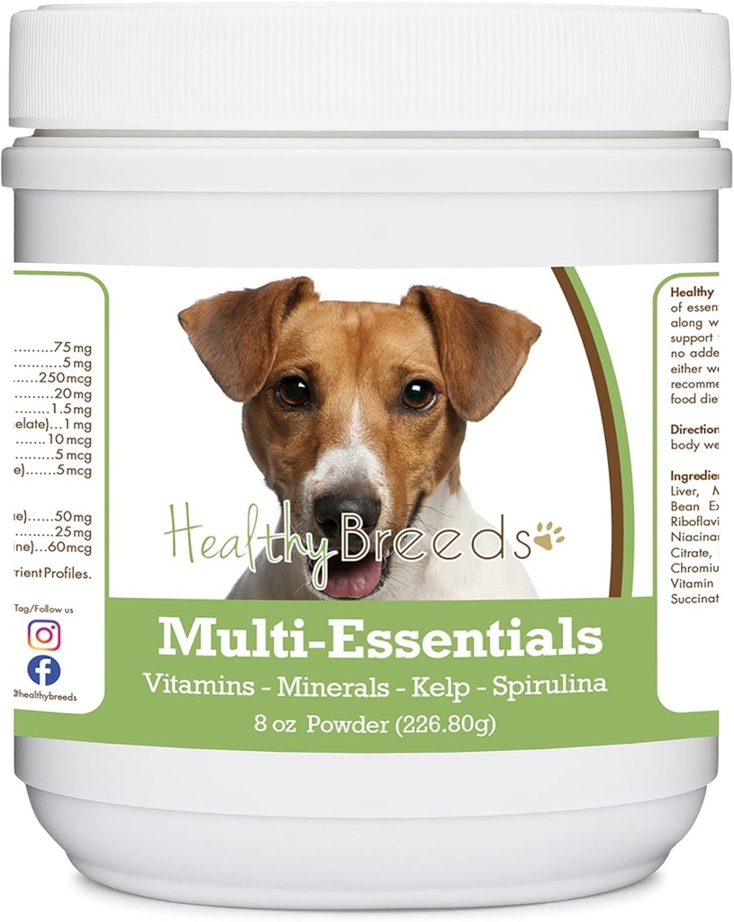 Healthy Breeds Jack Russell Terrier Multi-Essentials Powder for Dogs - an Ideal Supplement of Vitamins, Minerals & Antioxidants for Your Dog - 8 oz