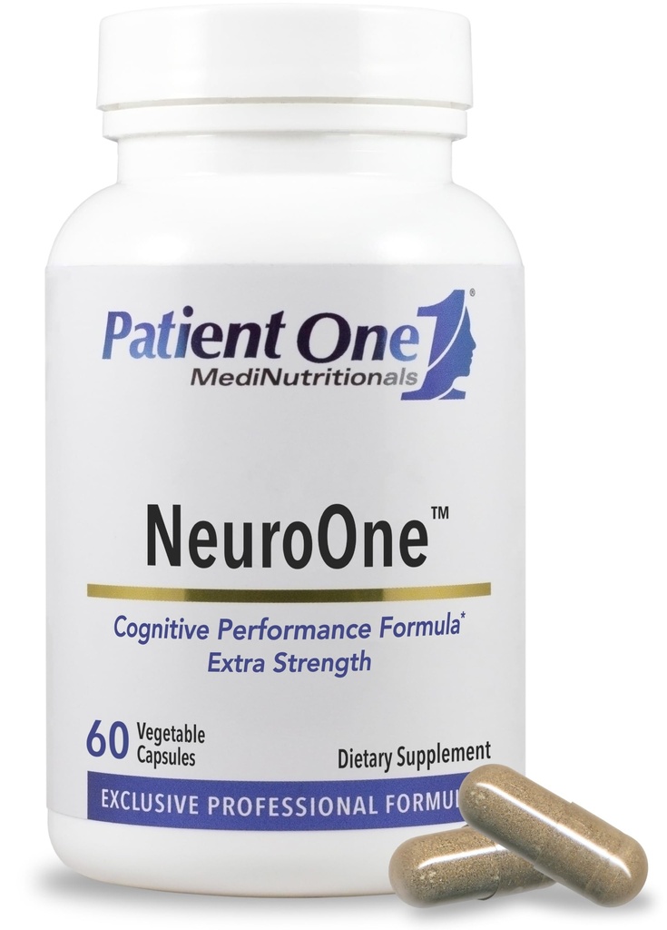 Patiënt One NeuroOne Supplement to Support Memory, Cognition, Mood and Focus* met Citicoline, Acetyl-L-Carnitine, Gingko en meer 60 Capsules