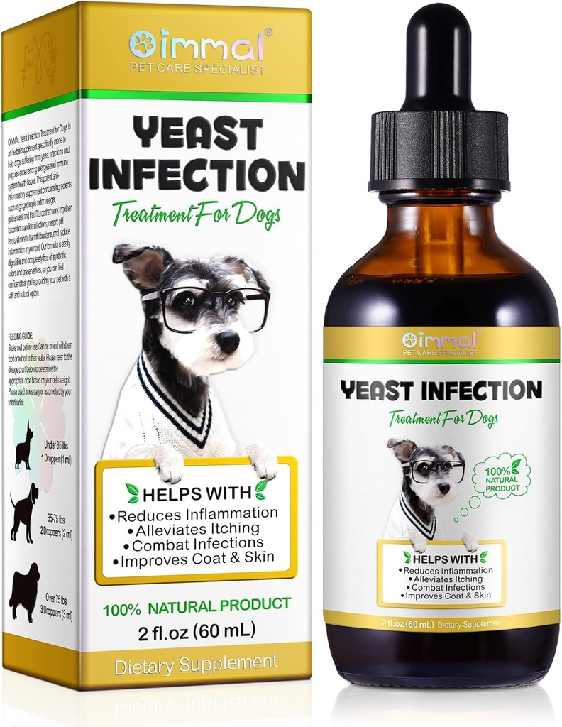ALIVO Gistinfectie Behandeling voor honden, Natuurlijke Gistinfectie Behandeling Ondersteunt honden jeuk Relief, Hondenoorinfectie, Honden Allergie Relief, Huisdier Supplies Honden Herbal Supplement, Bacon Flavor - 2 oz