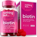 Biotin Gummies for Hair Growth 5100 mcg - Hair, Skin, and Nails Vitamins for Men & Women - with Folic Acid, Vitamins A, C, E & D and Extra Strength for Faster Hair and Nail Growth, 60 Gummies