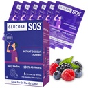 Glucose SOS Glucose Berry Medley Glucose Poeder, Natuurlijke Dextrose Packets, Fast-Absorptie, Direct oplossen, Geen water nodig, 6 Sachets per doos