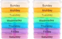 Pill Dispenser, 2 PCS Pill Organizer 4 Times a Day, 7 Day Pill Box Portable Travel Pill Case Stackable Compartments Personal Medicine Organizer for Vitamins Fish Oils Pills Supplements
