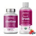 Moeder's belofte vloeibaar ijzer & Choline Capsules bundel