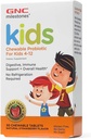 GNC Milestones Kinderen Kauwbare Probiotica voor kinderen 4-12, 30 Kauwtabletten, Ondersteunt spijsverterings- en immuunsysteem