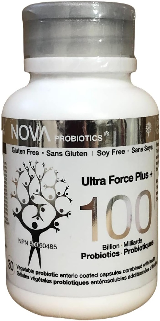 NOVA Probiotica Multistrain Ultra Strength Plus + 100 miljard Probiotica per capsule-30 VCaps