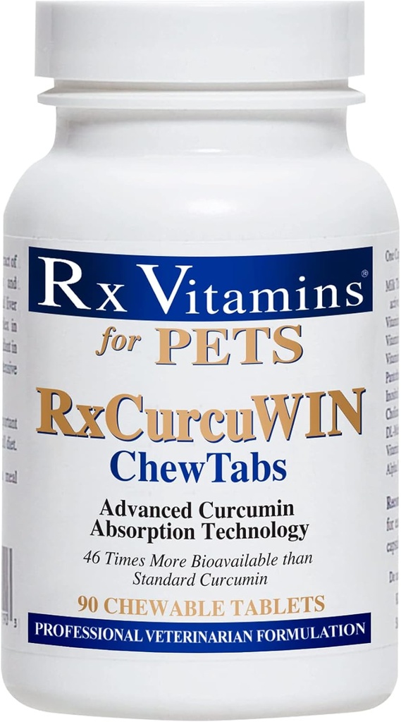 Rx Vitaminen CurcuWIN Curcumine voor Huisdieren - Cat Immune Support - Hondenverteringsondersteuning - 90 ct