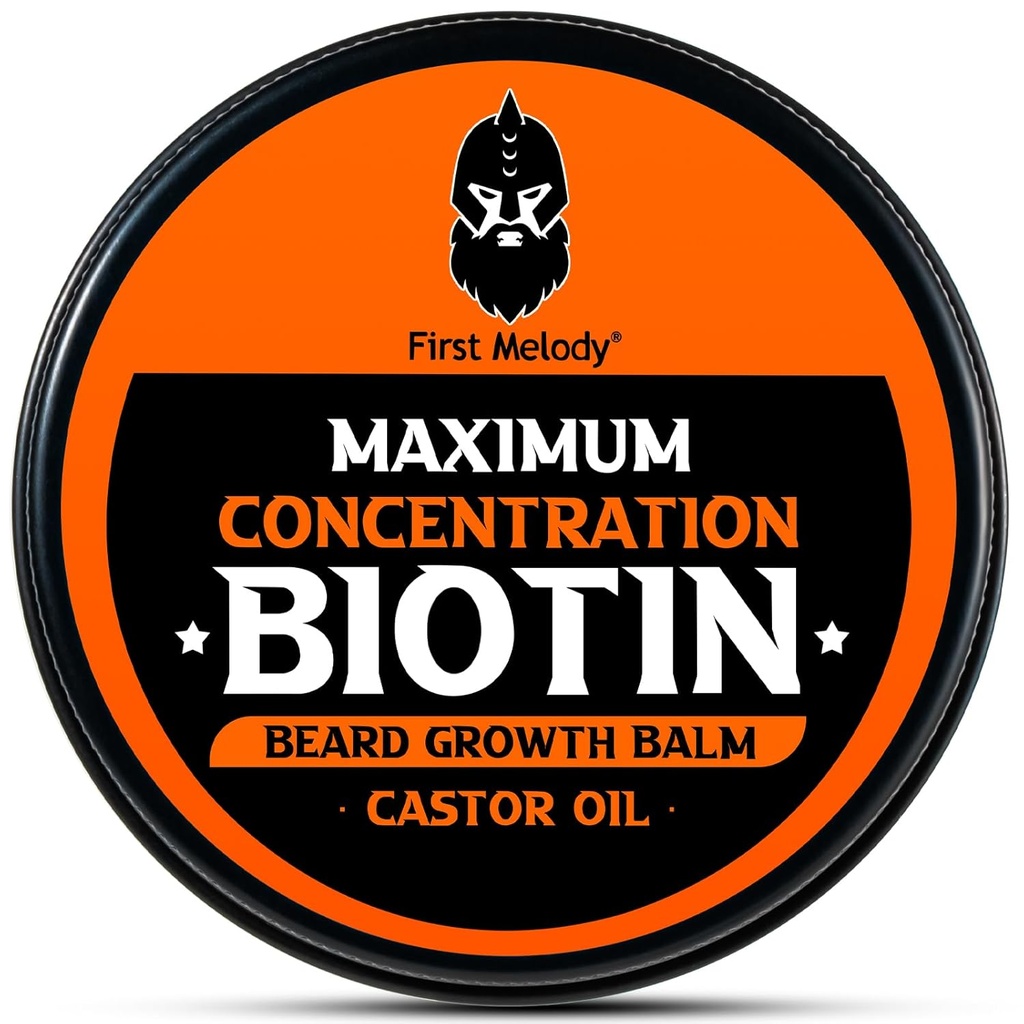 Baardbalsem, 2X Concentratie Biotine, met Castor Oil en Argan & Jojoba Oils, bevordert baardgroei, stijlen, versterkt & Softens Beards & Mustaches, 2 Ounce
