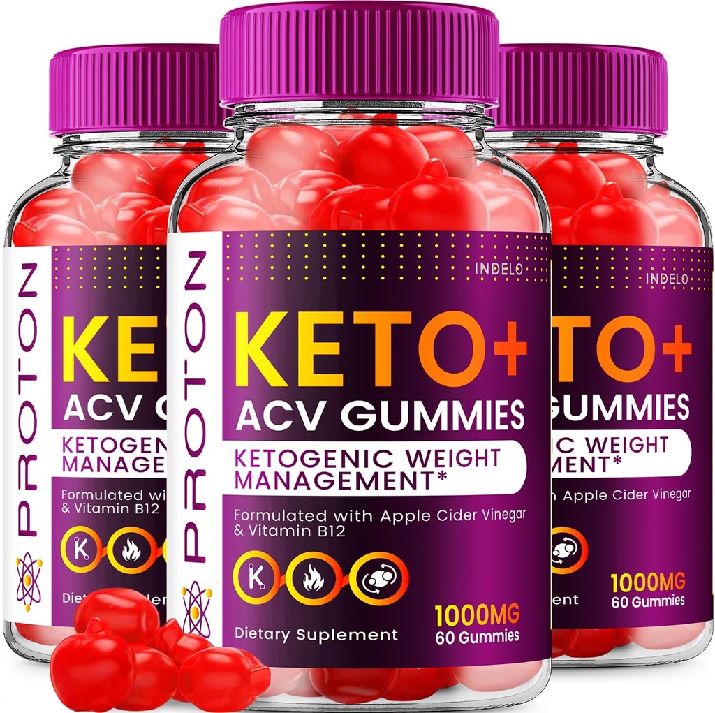 (3 Pack) Proton Keto ACV Gummies Advanced, Proton Keto + ACV Gummies 1000mg, Proteïne Keto + ACV Apple Cider Vinegar Gummy Proton Gummies Reviews, Proton Keto + ACV Vitamine B12 (180 Gummies)