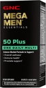 GNC Mega Men One Daily 50 Plus Multivitamine, Science-Backed Formula voor algemene Wellness, Prostaat en Circulatory Ondersteuning en Immune Health, 60 Tellen