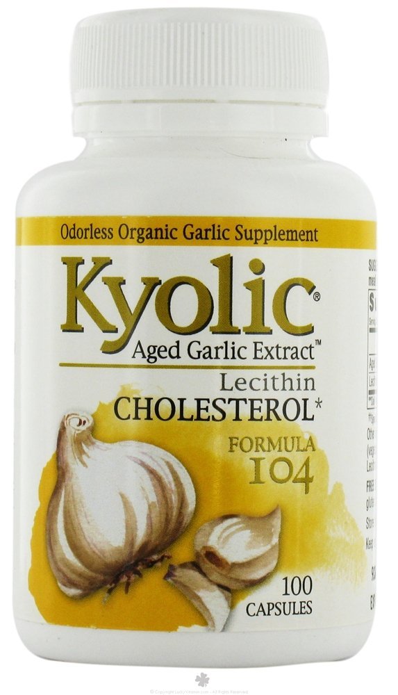 Kyolische formule 104 Verouderde Knoflook Extract met Lecithin Capsule - 100 per verpakking -- 3