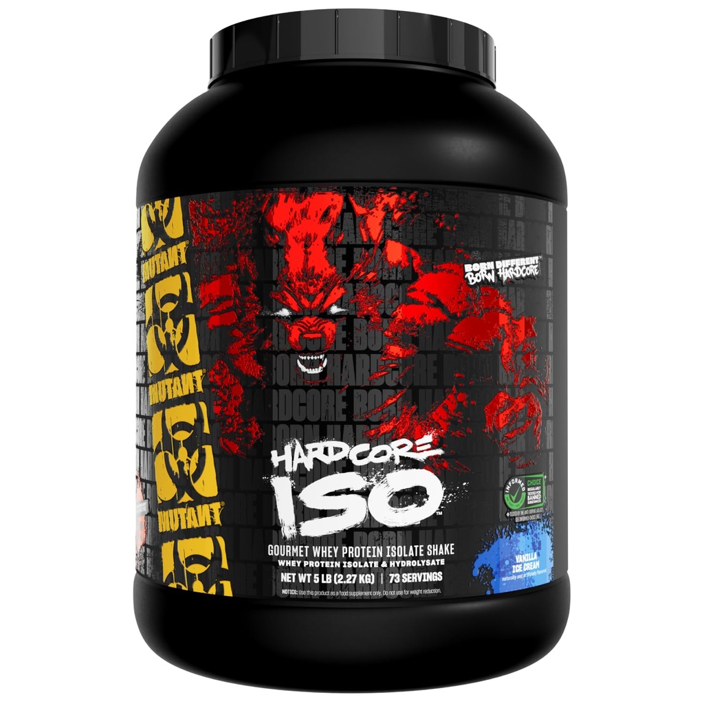 Mutant ISO Surge Wei Proteïne Isolaat Poeder werkt snel om te helpen herstellen, Build Muscle, Bulk en Strength, 5 lb - Vanille Ice Cream