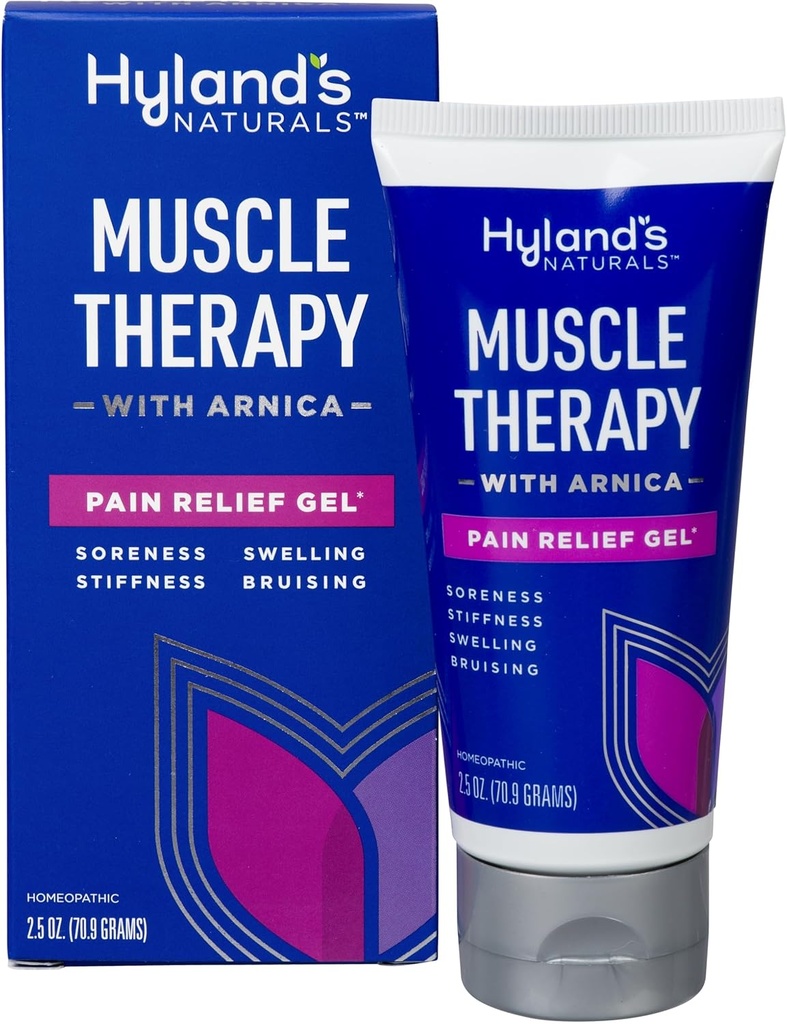 Hyland's Muscle Therapy met Arnica Pain Relief Gel, Bruise Healing Cream, Natuurlijke verlichting van pijn, Zwelling, Kneuzing, Pijn en Stiffness, 2.5 Oz